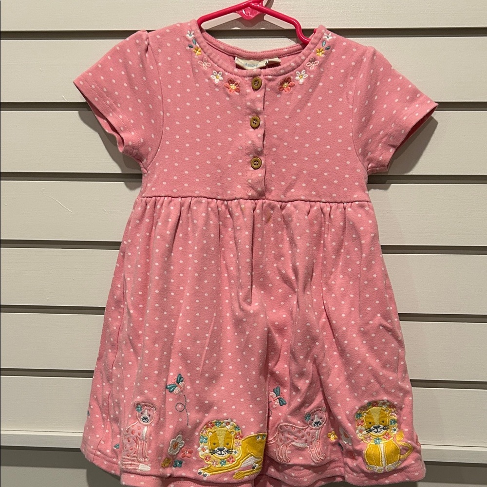 JoJo Maman Bebe Pink Polka Dot Kids Dress